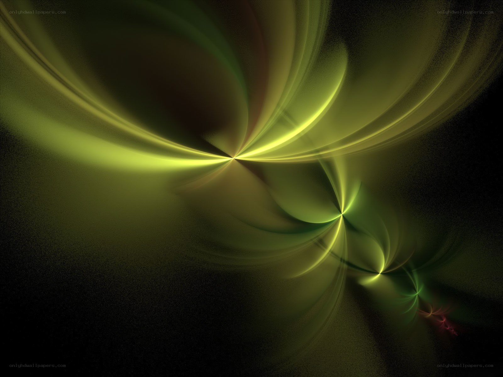 Abstract green light swirls