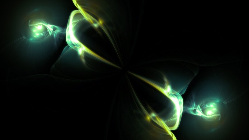 Abstract green light swirls