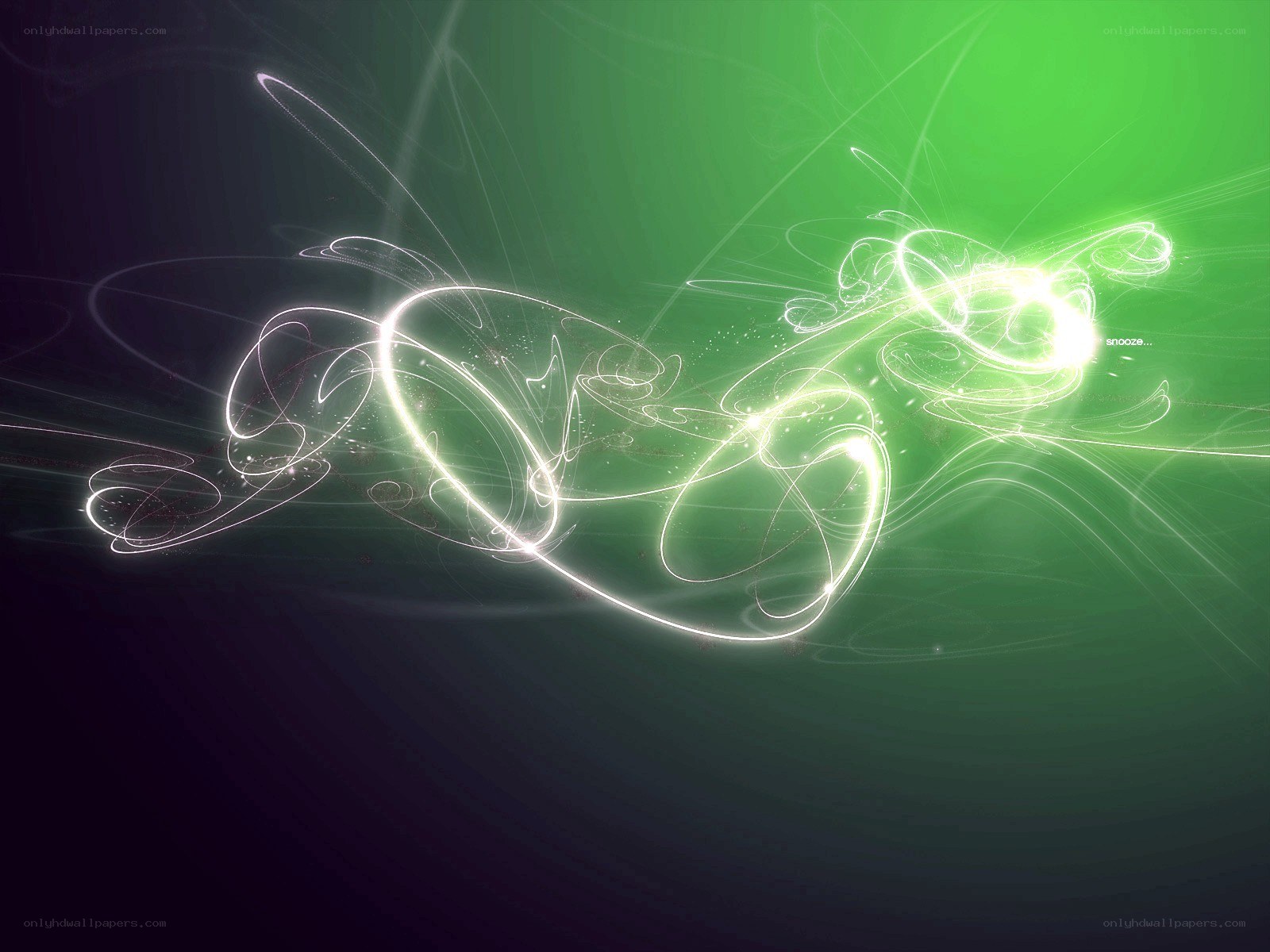 Abstract green light swirls