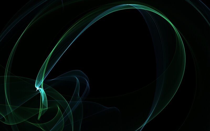 Abstract green light waves