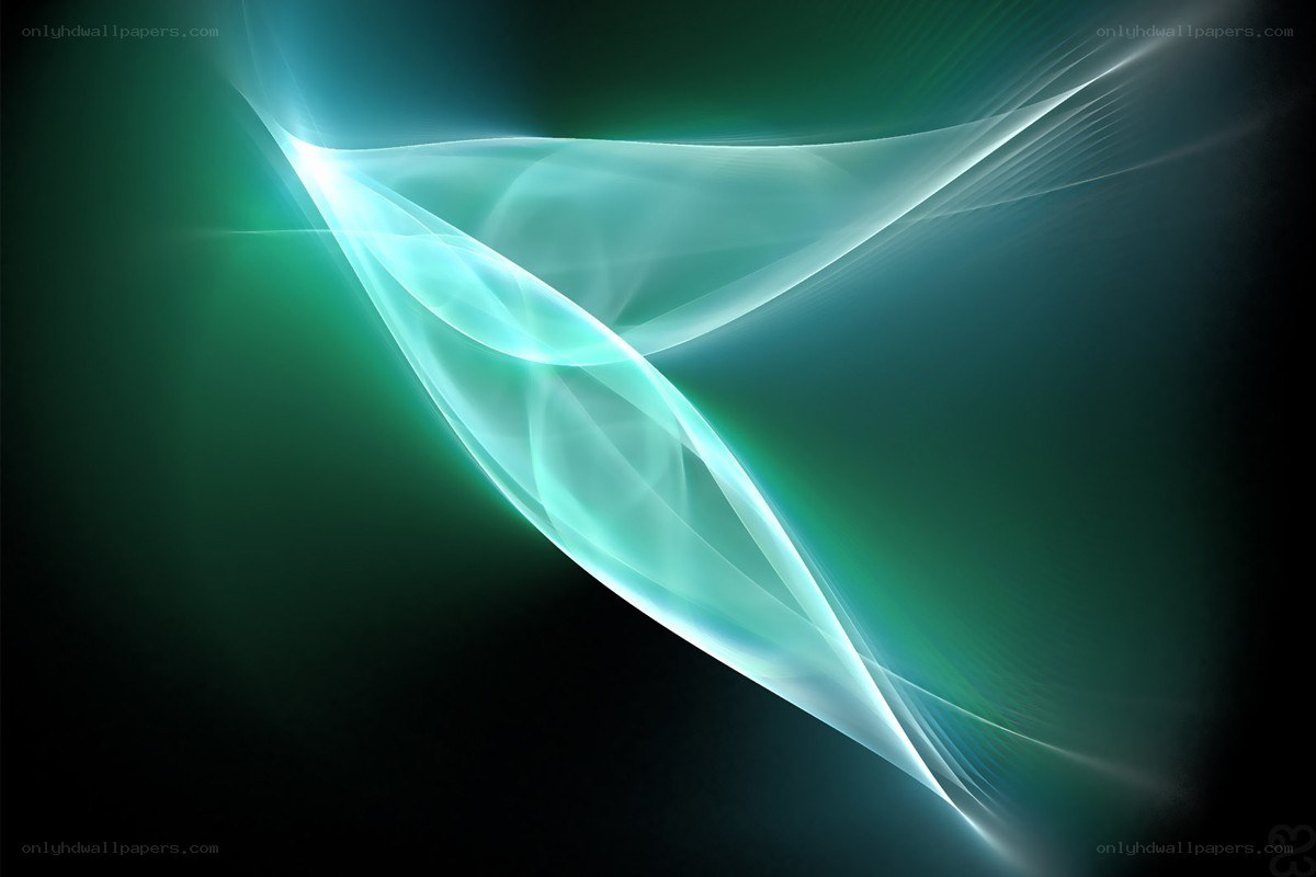 Abstract green light waves