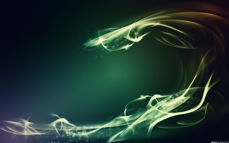 Abstract Green Light Waves — Ethereal