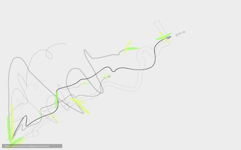 abstract green lines growth