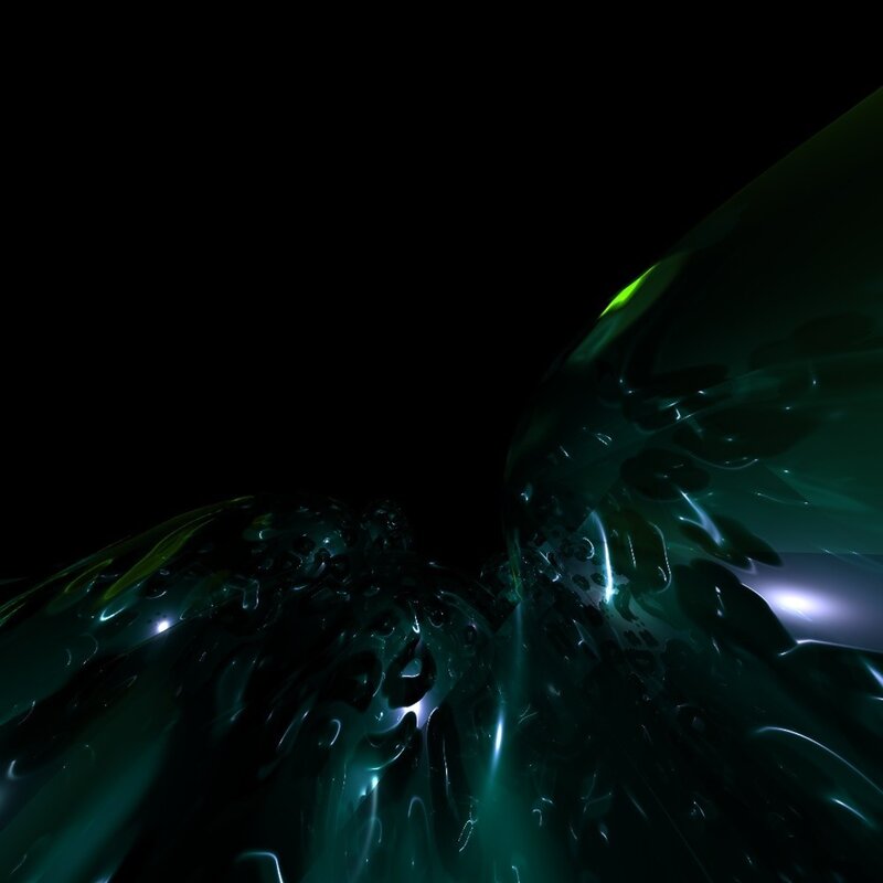 Abstract green liquid form