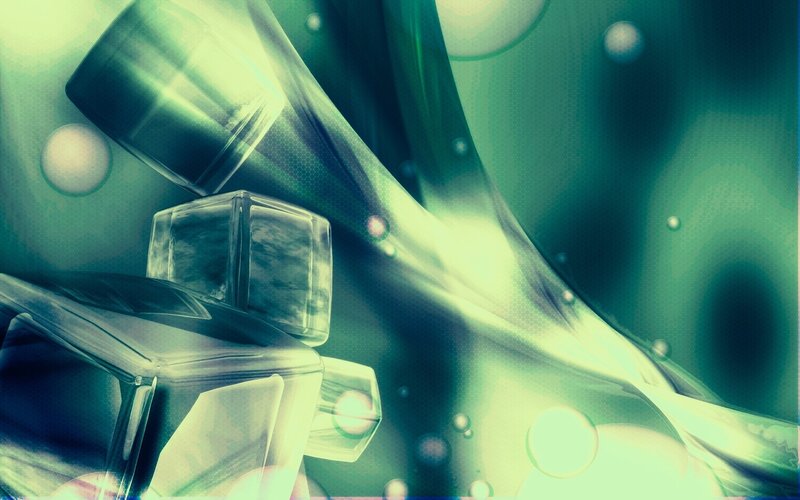 abstract green liquid motion