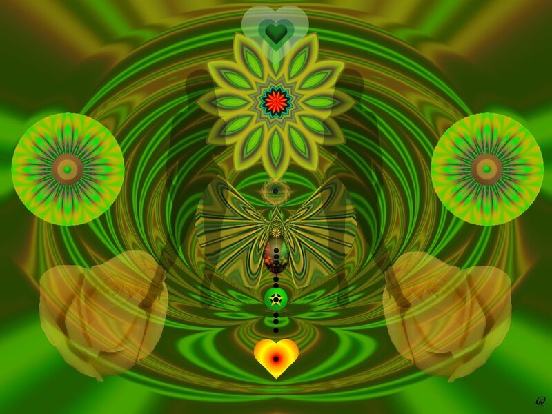 Abstract Green Mandala