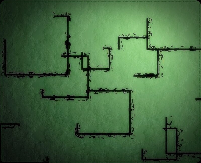 abstract green maze diagram