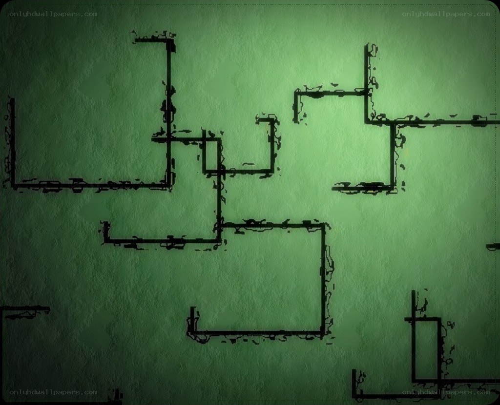 abstract green maze diagram