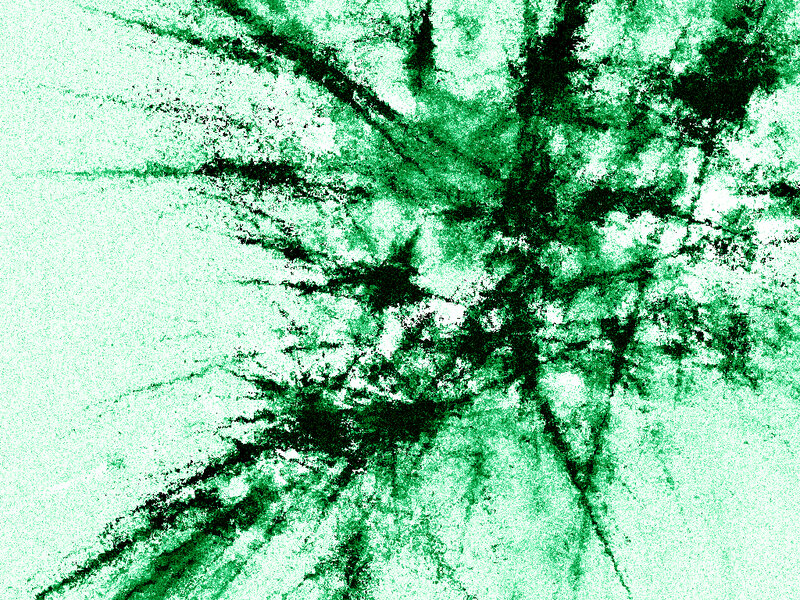 Abstract Green Pattern — Chaotic, Black