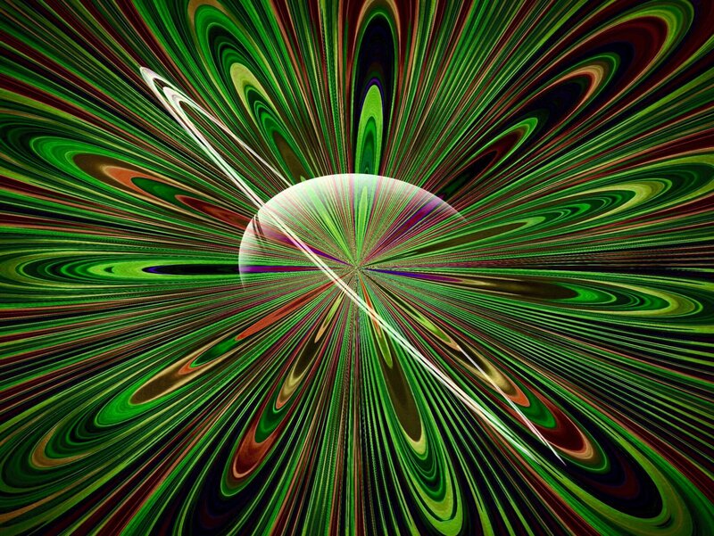 Abstract Green Pattern — Hypnotic, Digital Art