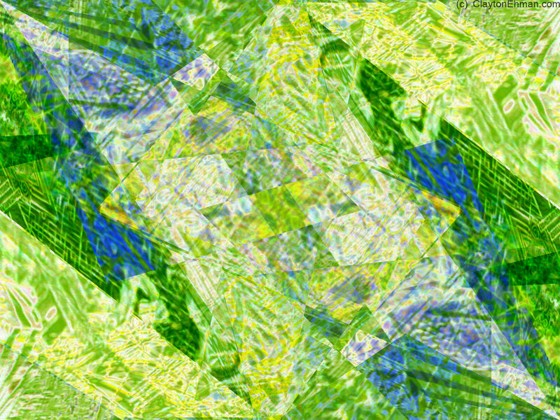 Abstract Green Pattern — Vibrant, Blue