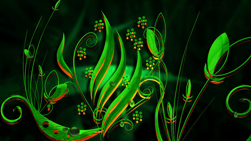 Abstract Green Plant Design