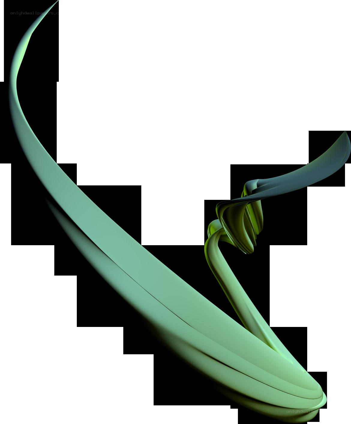 abstract green ribbon design