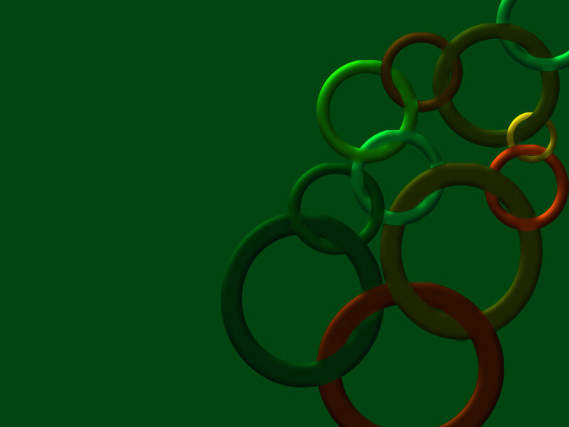 abstract green rings