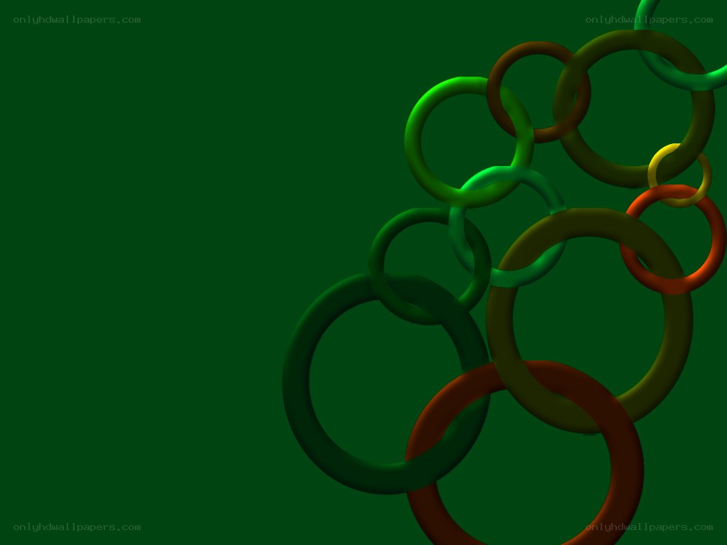 abstract green rings