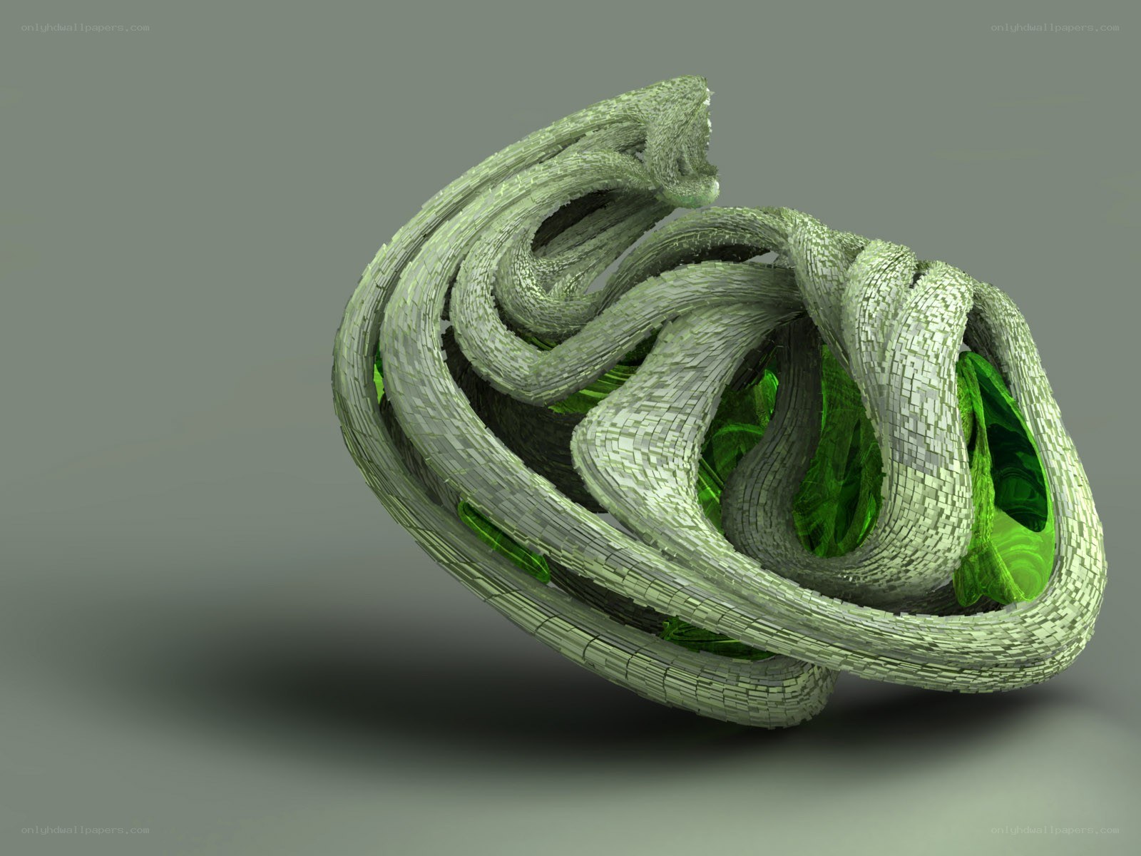 Abstract green sculpture