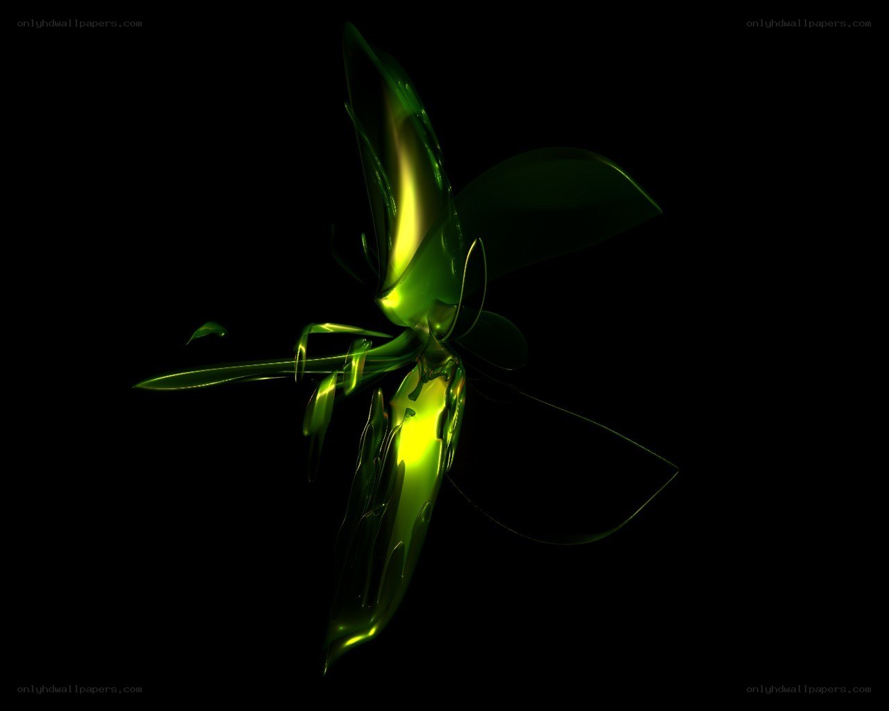 Abstract green sculpture