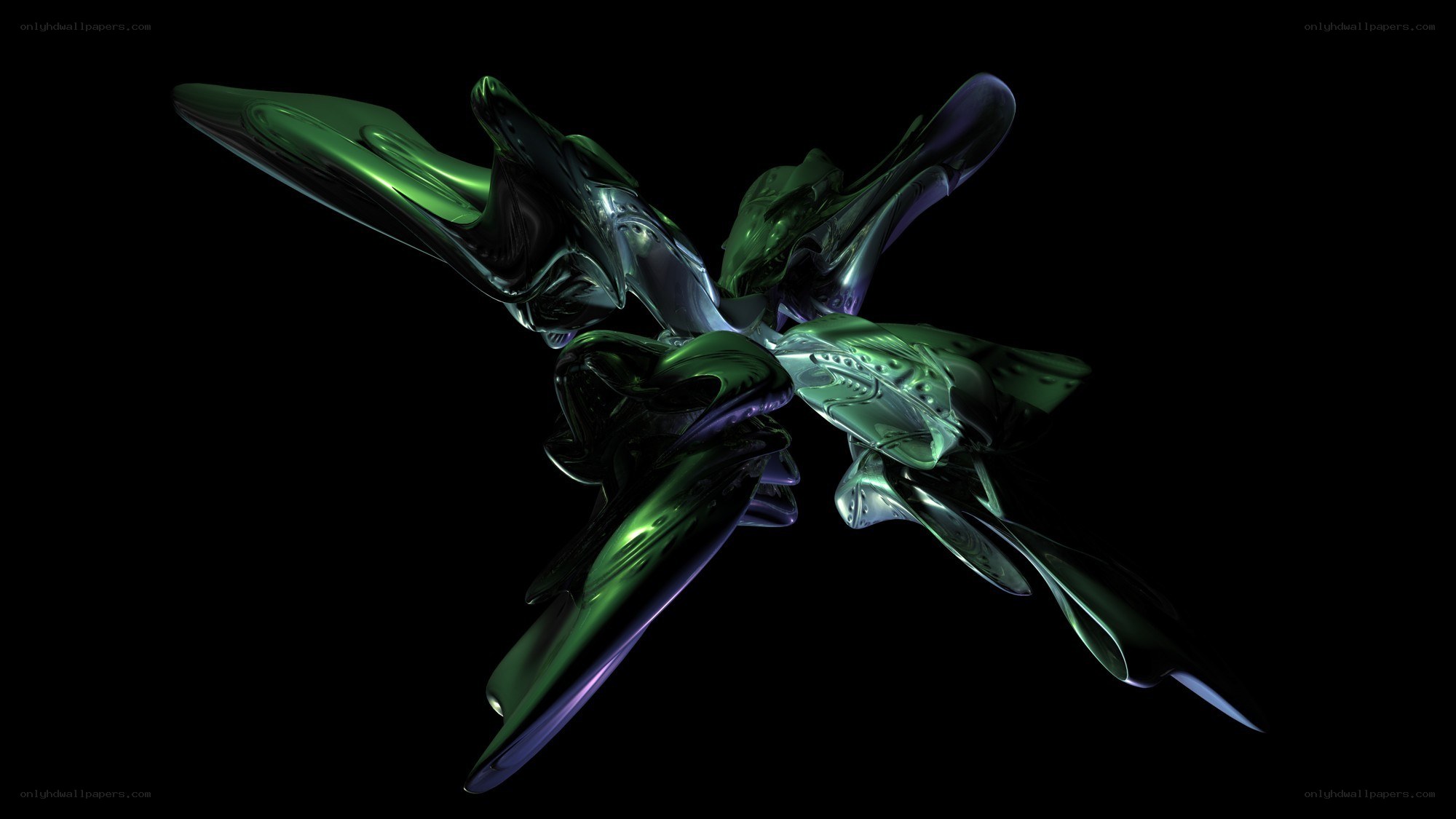 Abstract green sculpture