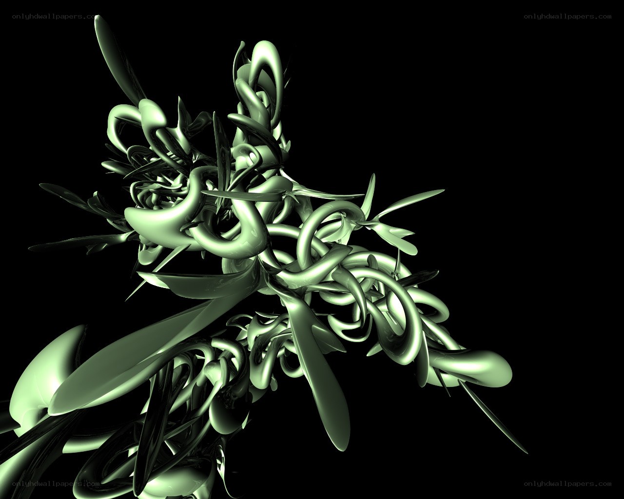 Abstract green sculpture