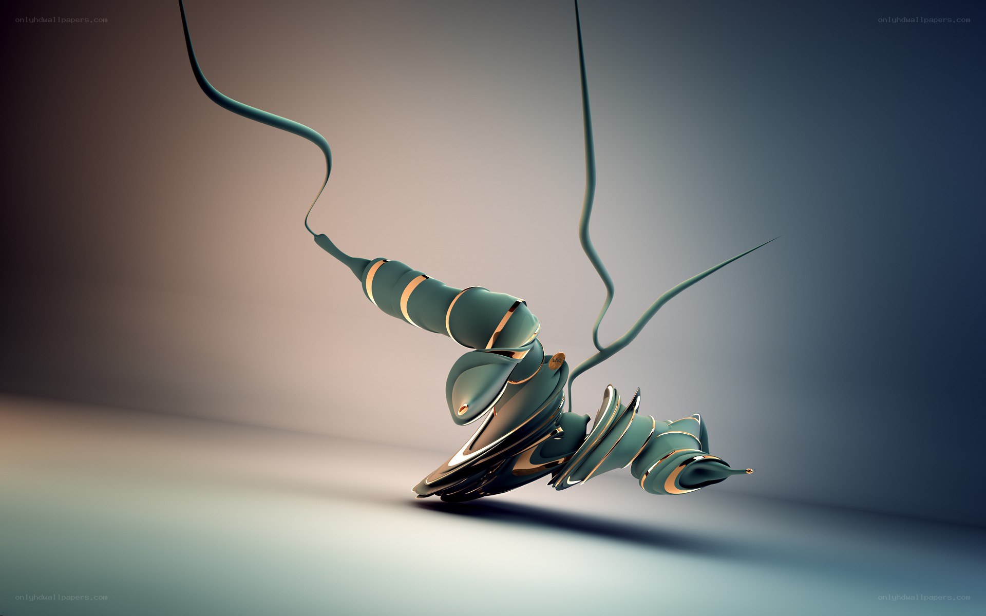 Abstract green sculpture