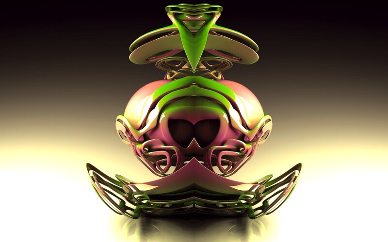 abstract green sculpture