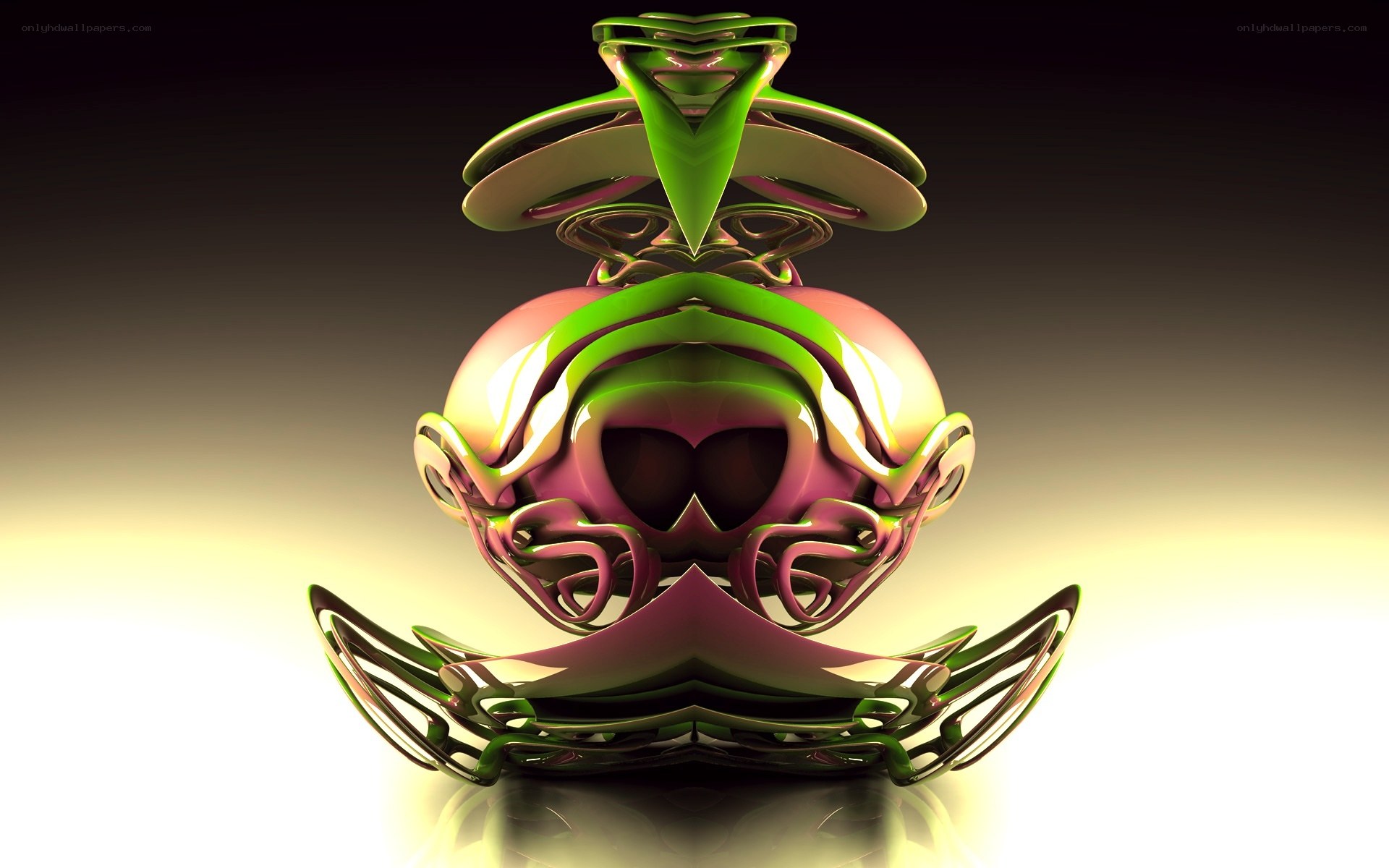 abstract green sculpture