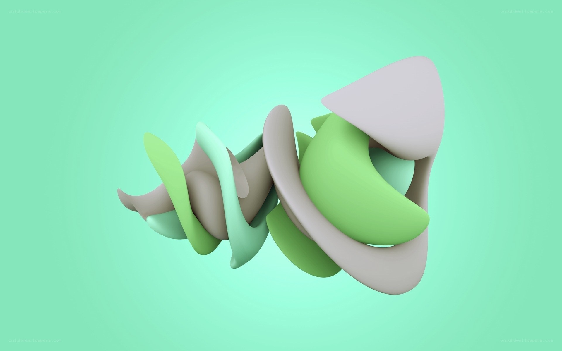 abstract green sculpture
