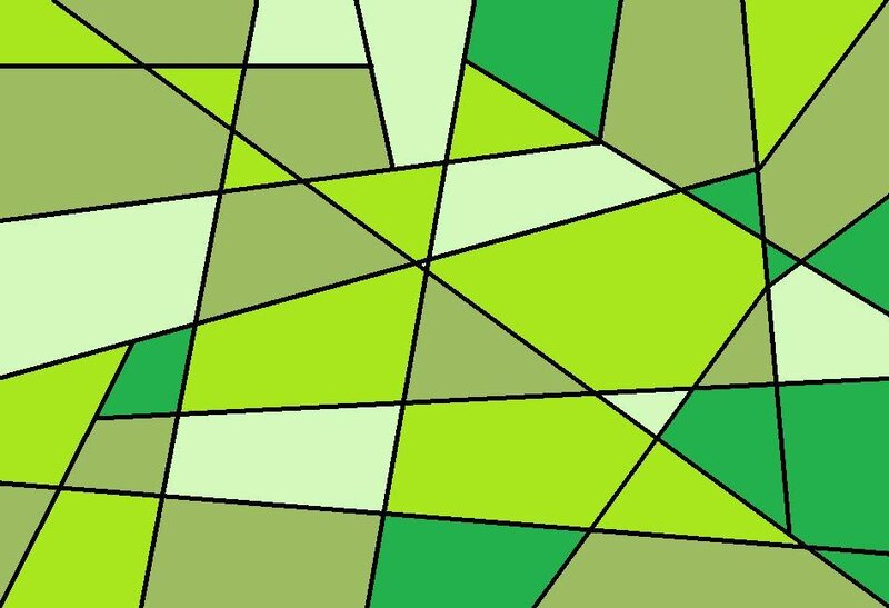 Abstract Green Shapes — Calm, Geometric