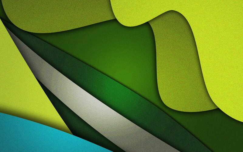 Abstract Green Shapes — Calm, Yellow, Blue