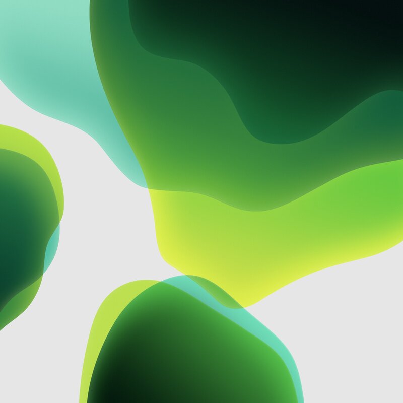 Abstract Green Shapes — Calm, Yellow