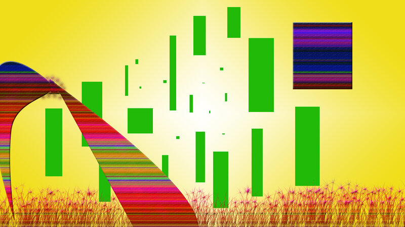 Abstract Green Shapes — Yellow