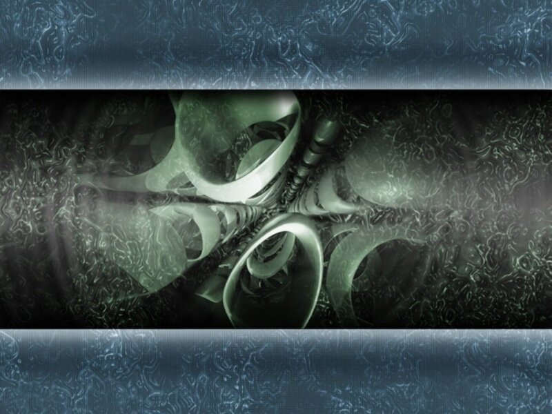 abstract green spiral design