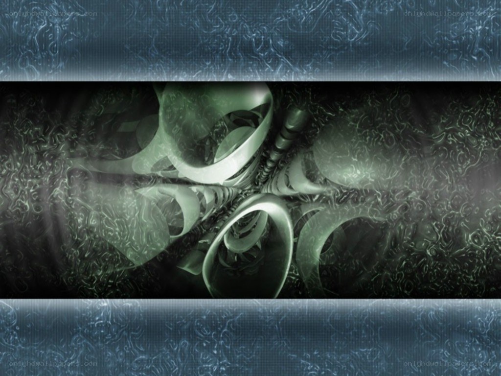 abstract green spiral design