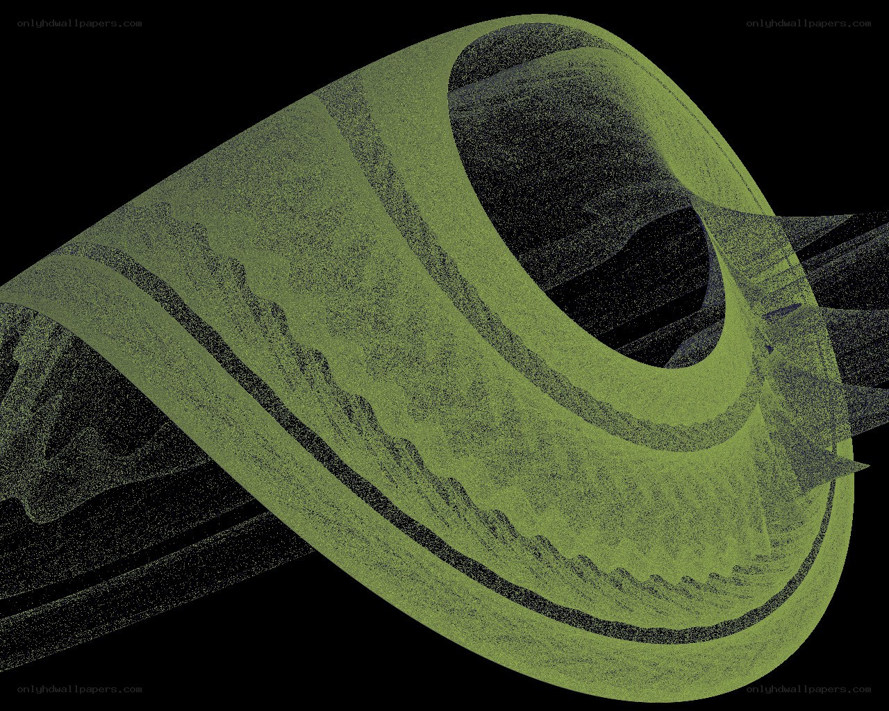 abstract green spiral shape