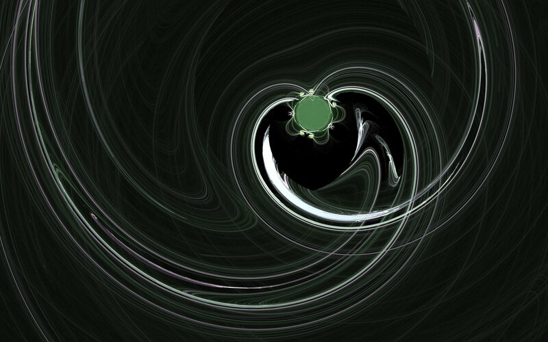 Abstract green spiral vortex