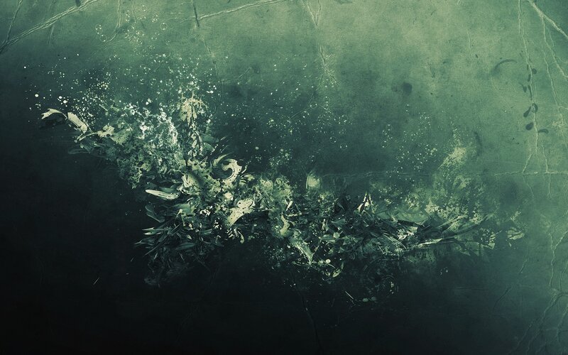 Abstract Green Splatter