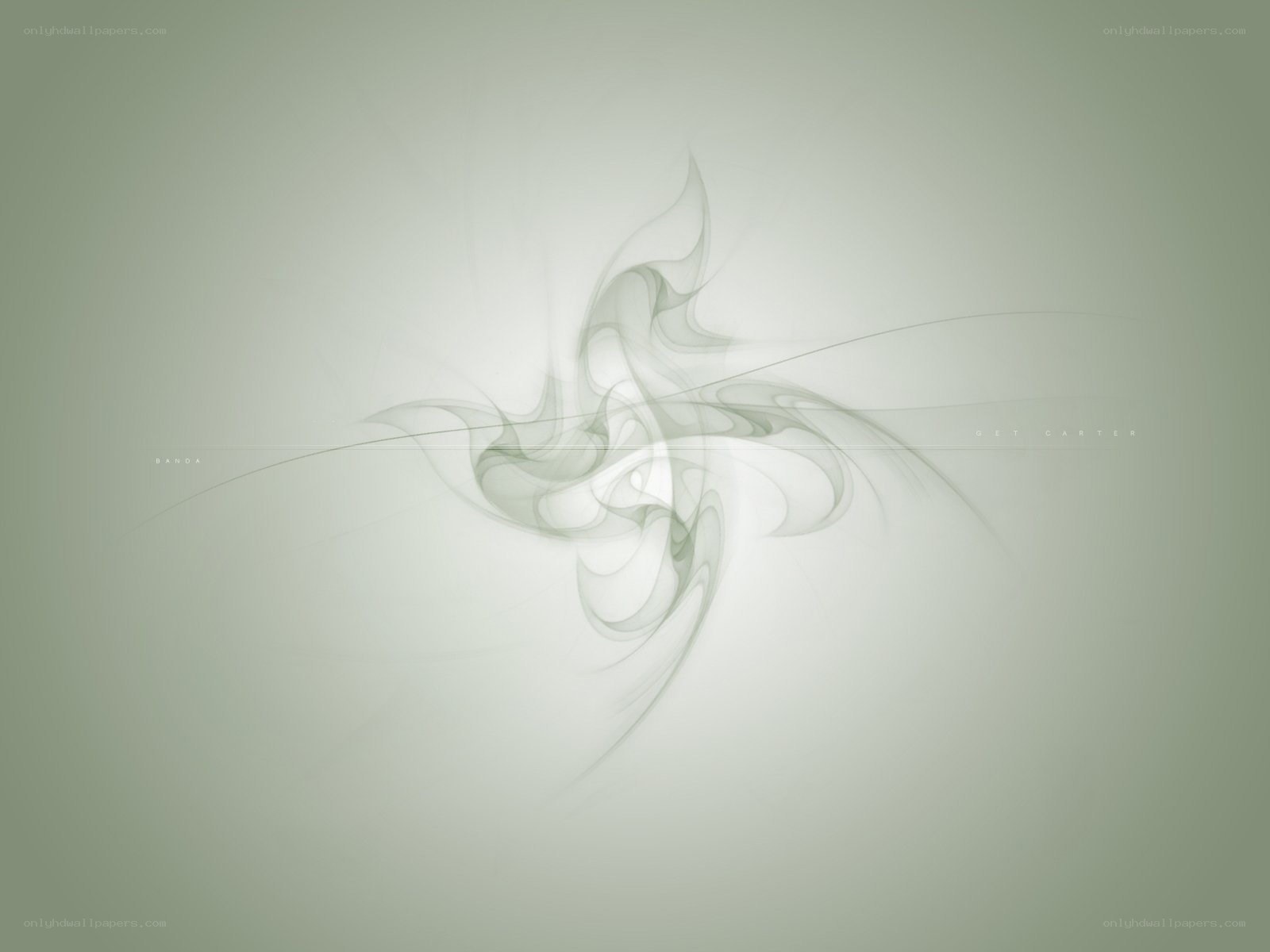 Abstract green swirl design