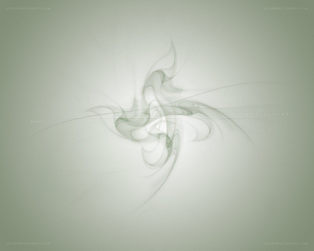 Abstract green swirl design