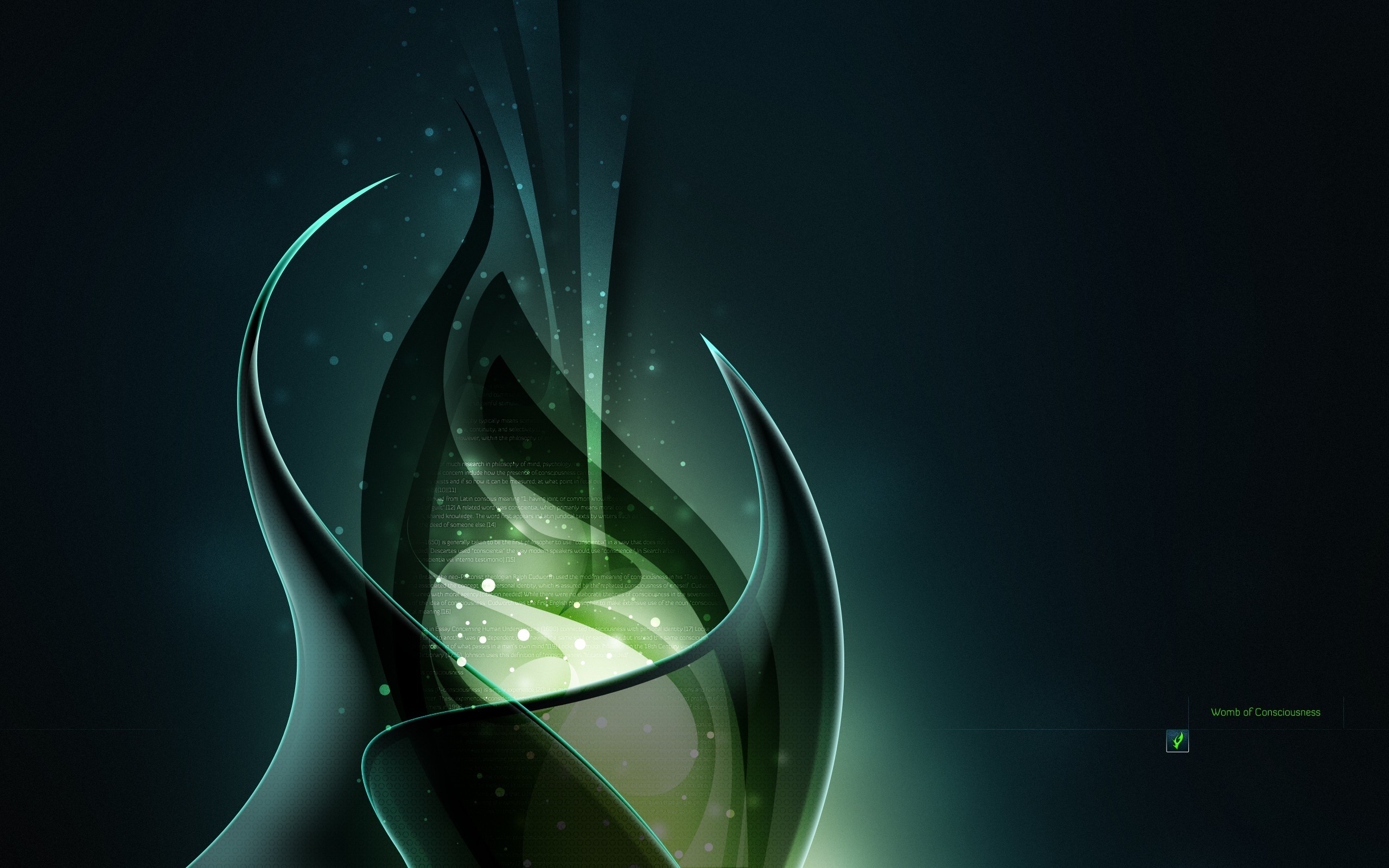 Abstract green swirl design