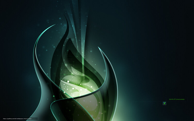 Abstract green swirl design