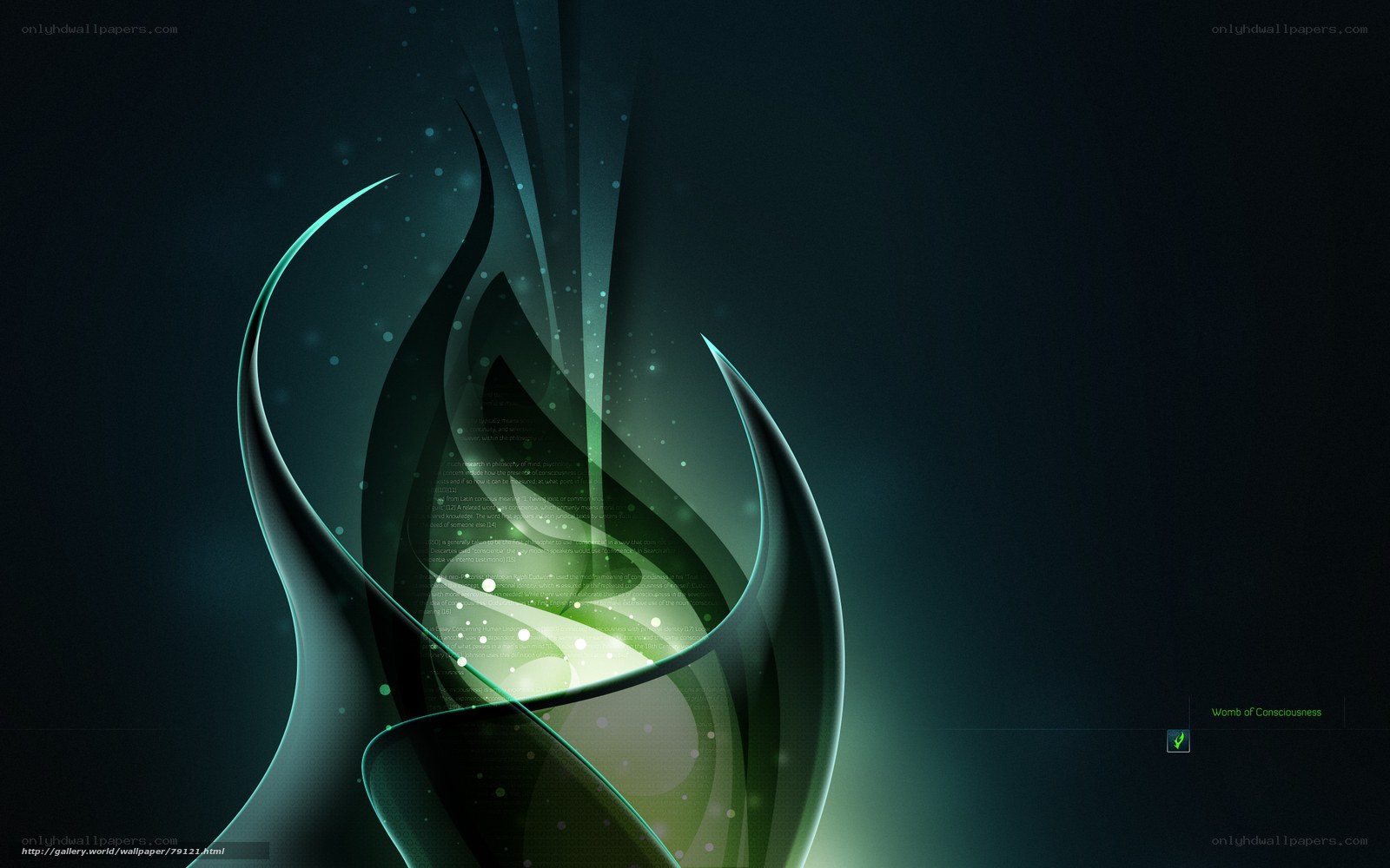 Abstract green swirl design