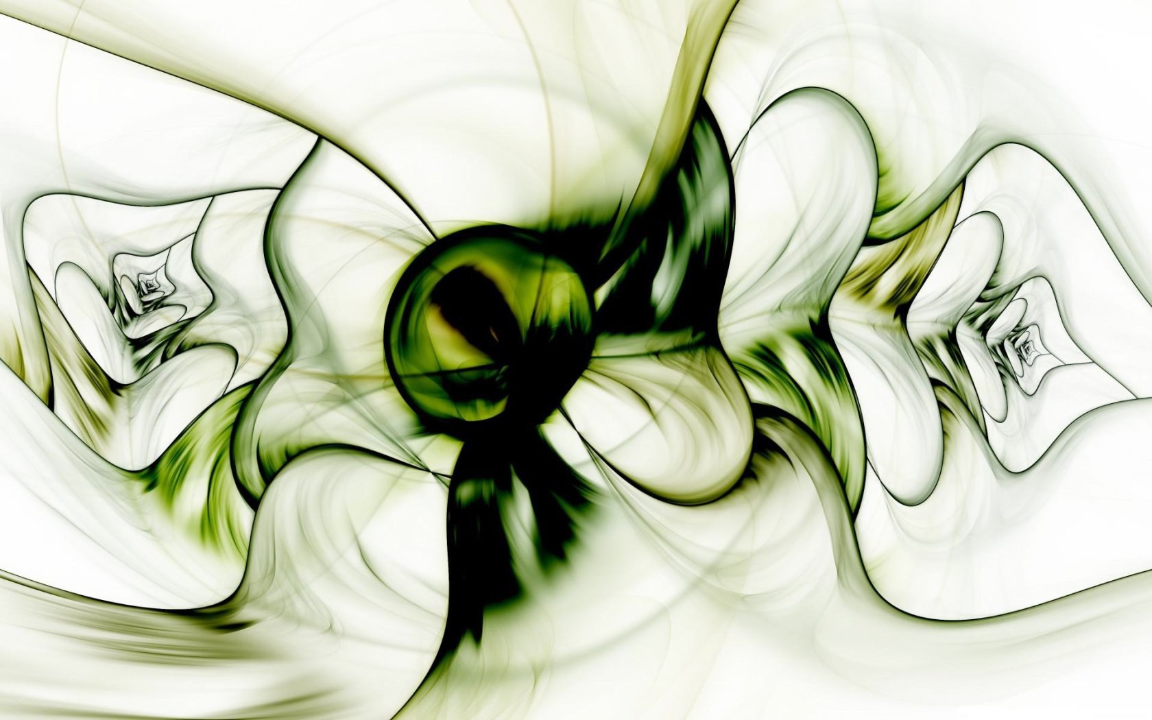 Abstract green swirl pattern