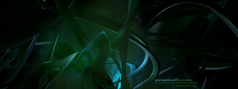 abstract green swirls