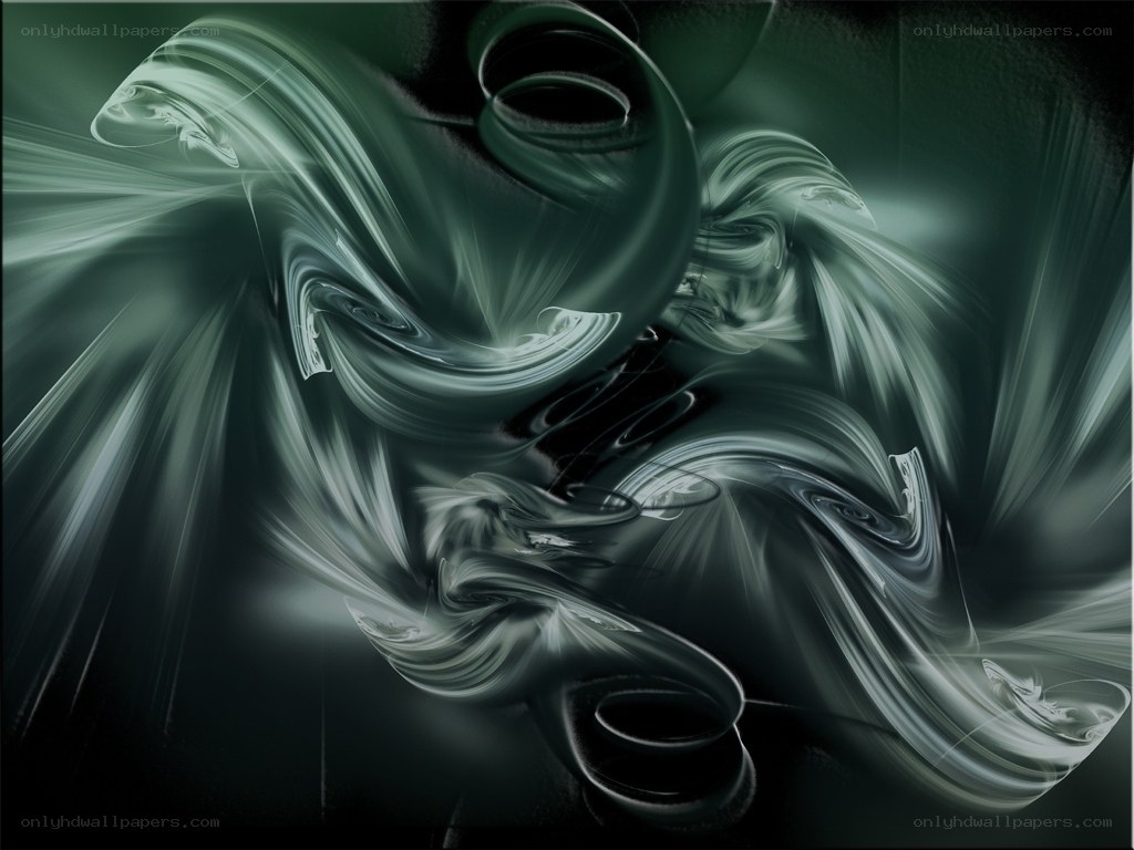 Abstract green swirls