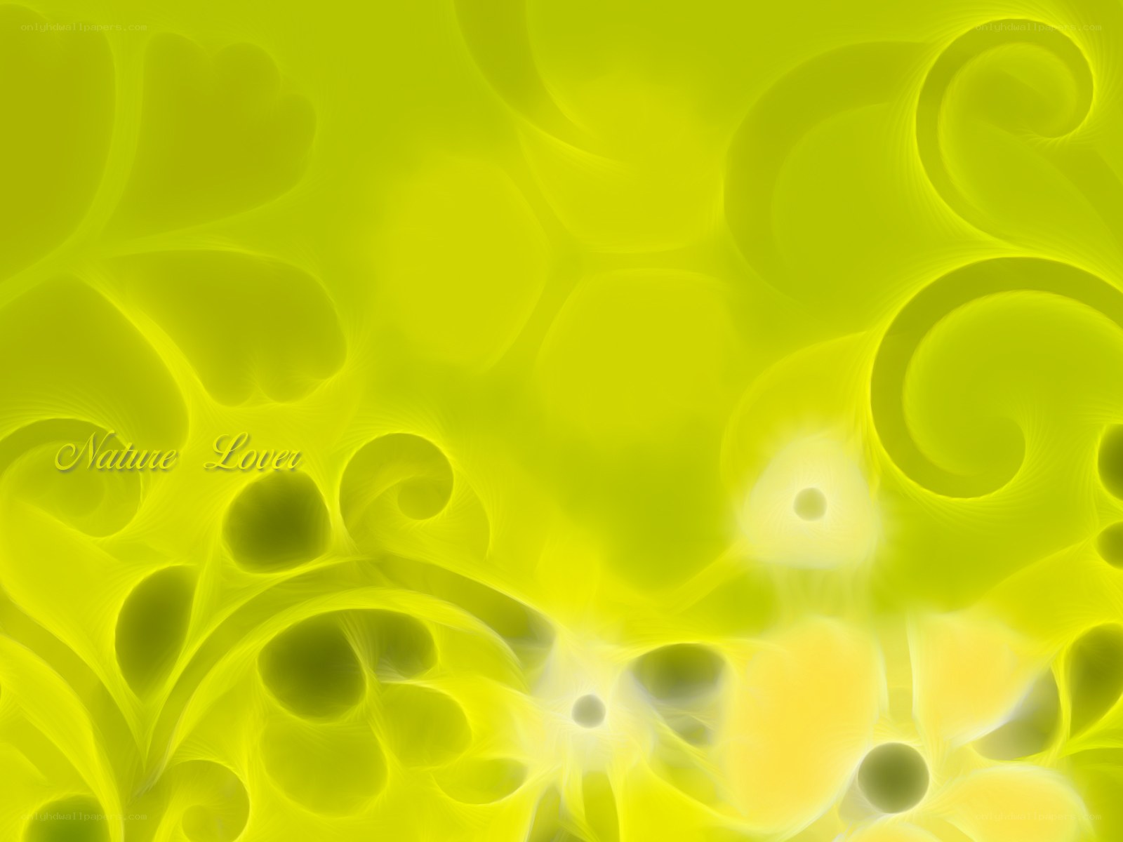 Abstract green swirls background
