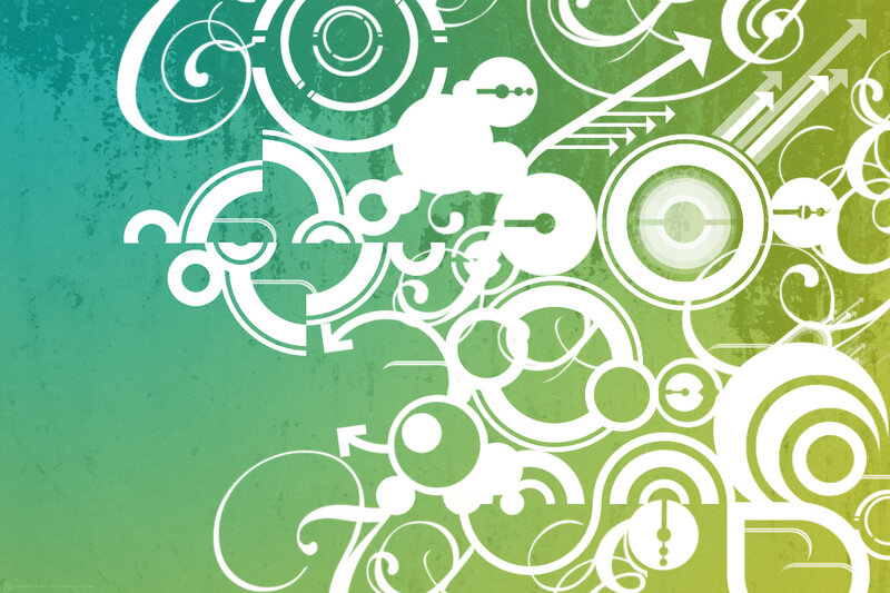 Abstract Green Swirls — Dynamic
