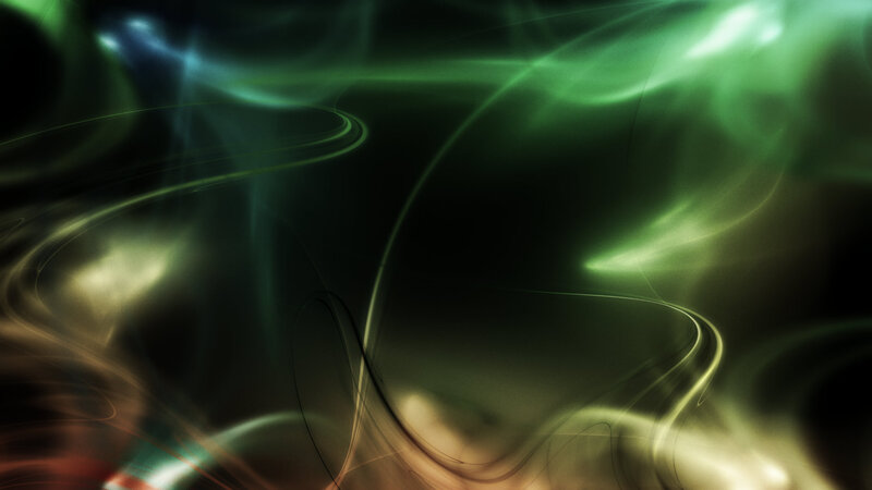 Abstract Green Swirls — Ethereal, Digital Art