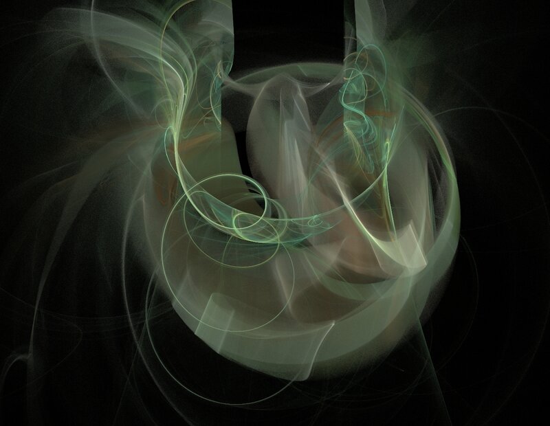 Abstract Green Swirls — Ethereal