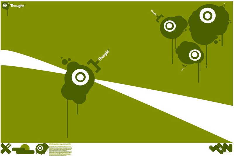 abstract green thought design