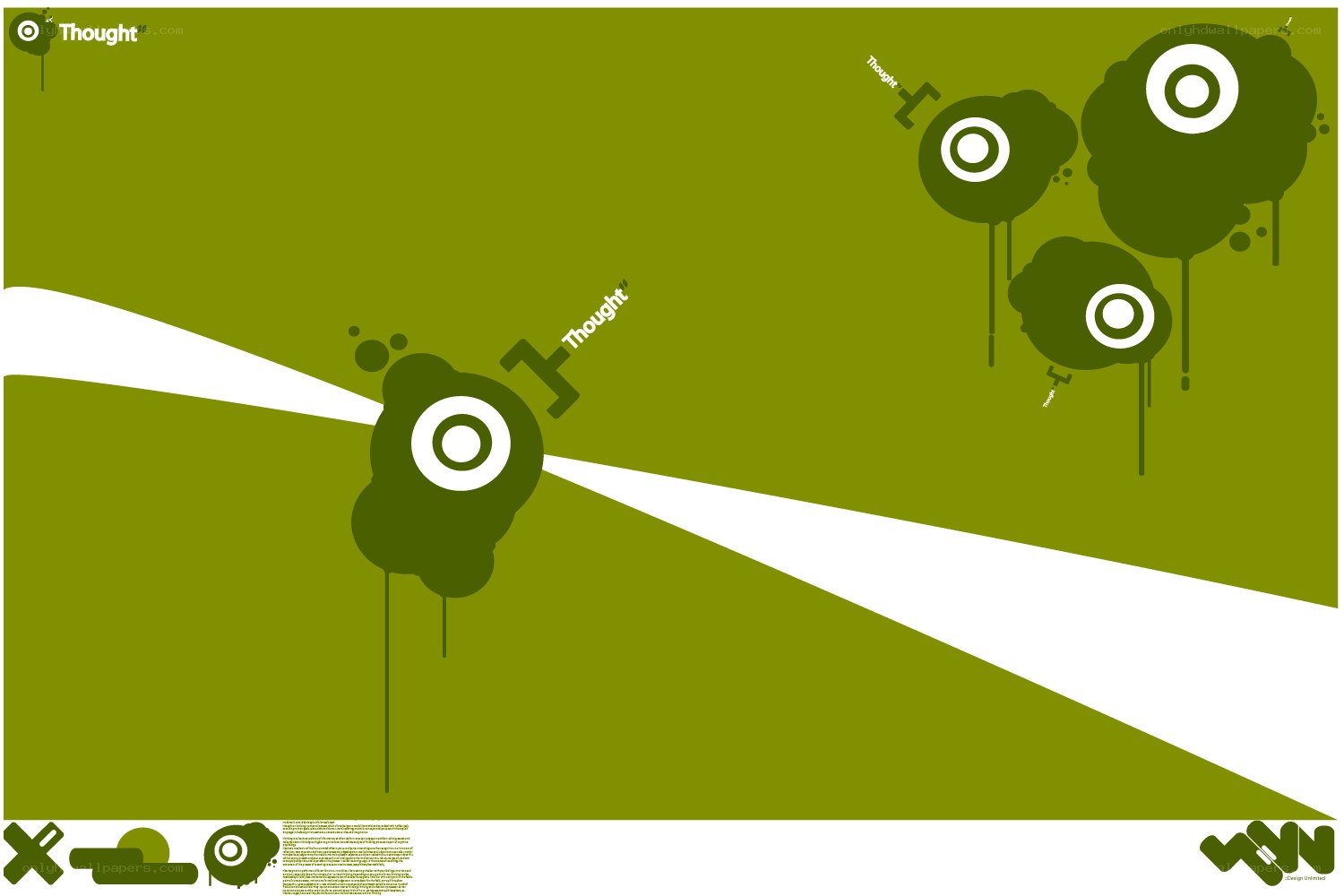 abstract green thought design